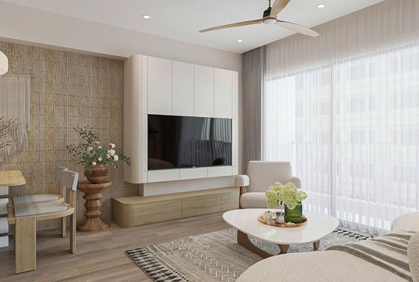 Thiết kế căn hộ 3 phòng ngủ hiện đại KĐT Vinhomes Smart City NT25843