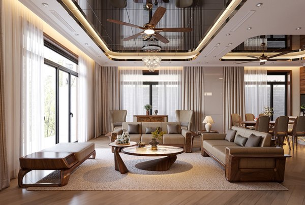 Thiết kế nội thất biệt thự hiện đại gỗ KĐT Sun Urban City NT8190144