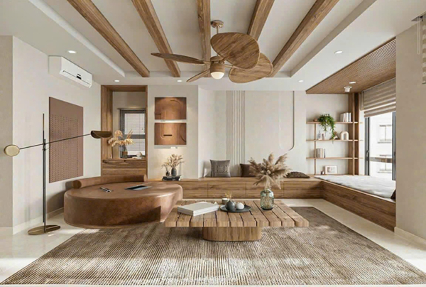 Mẫu nội thất Wabi Sabi căn hộ đập thông 4 phòng ngủ tại Hà Nội NT25844