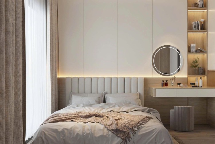 Thiết kế nội thất phòng ngủ căn hộ hiện đại KĐT Vinhomes Smart City NT25843