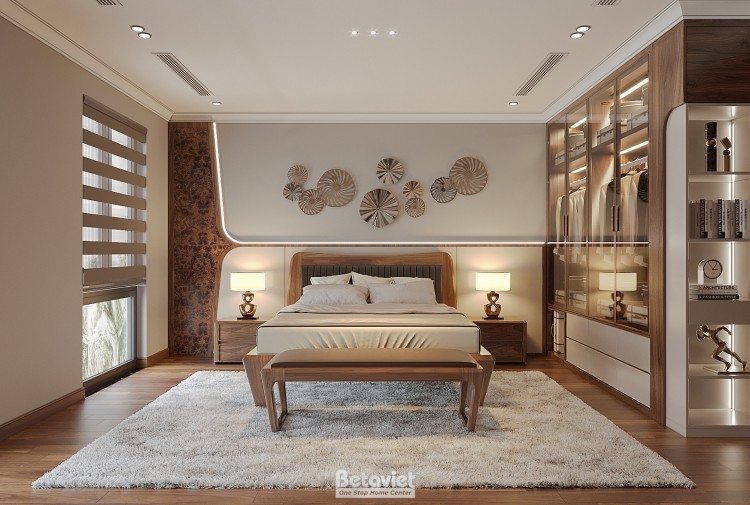 Thiết kế nội thất phòng ngủ hiện đại KĐT Vinhomes Ocean Park NT8001647