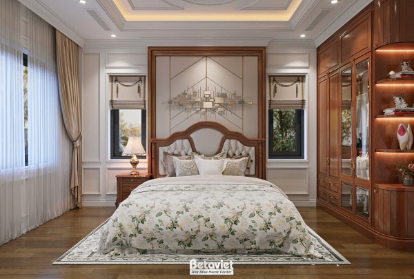 Thiết kế nội thất phòng ngủ tân cổ điển tại Bắc Ninh NT2003715