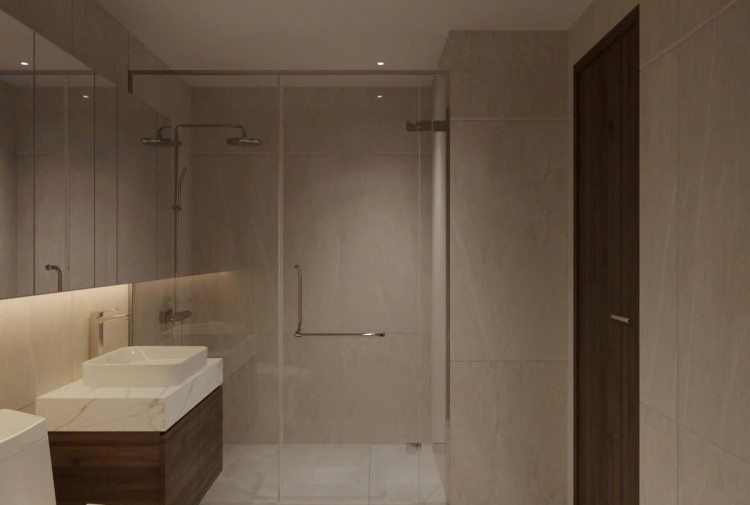 Thiết kế nội thất phòng tắm biệt thự hiện đại NT25842