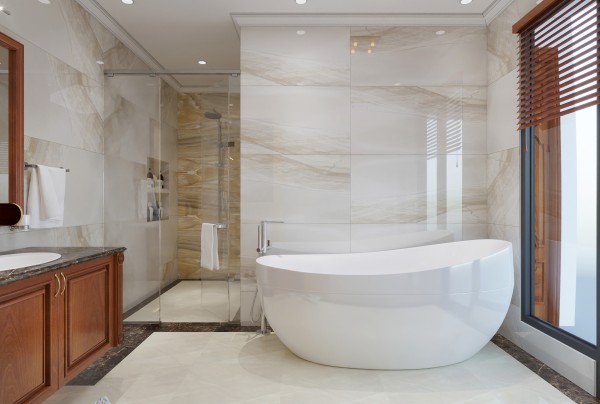 Thiết kế nội thất wc biệt thự tân cổ điển NT2001994