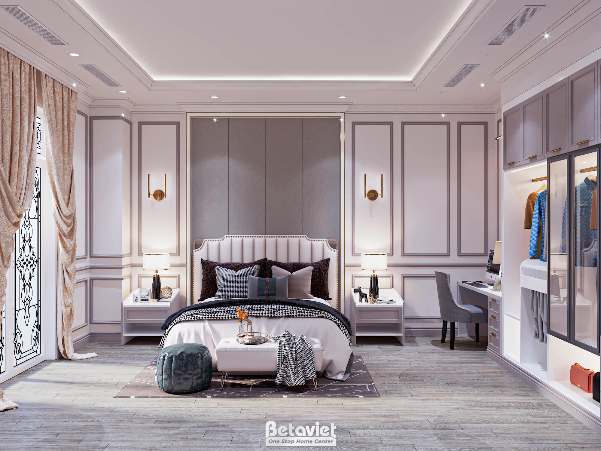 Trang trí phòng ngủ với cây xanh