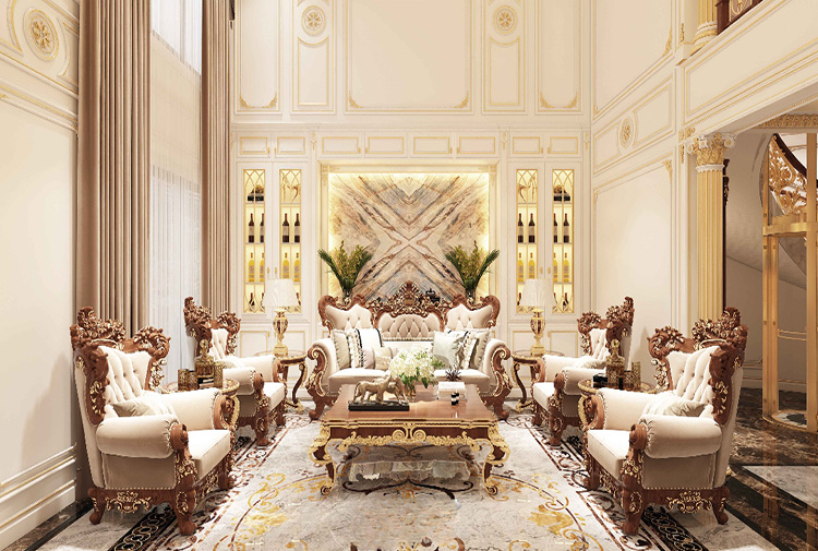 Thiết kế nội thất biệt thự tân cổ điển tại Bình Dương NT2009275