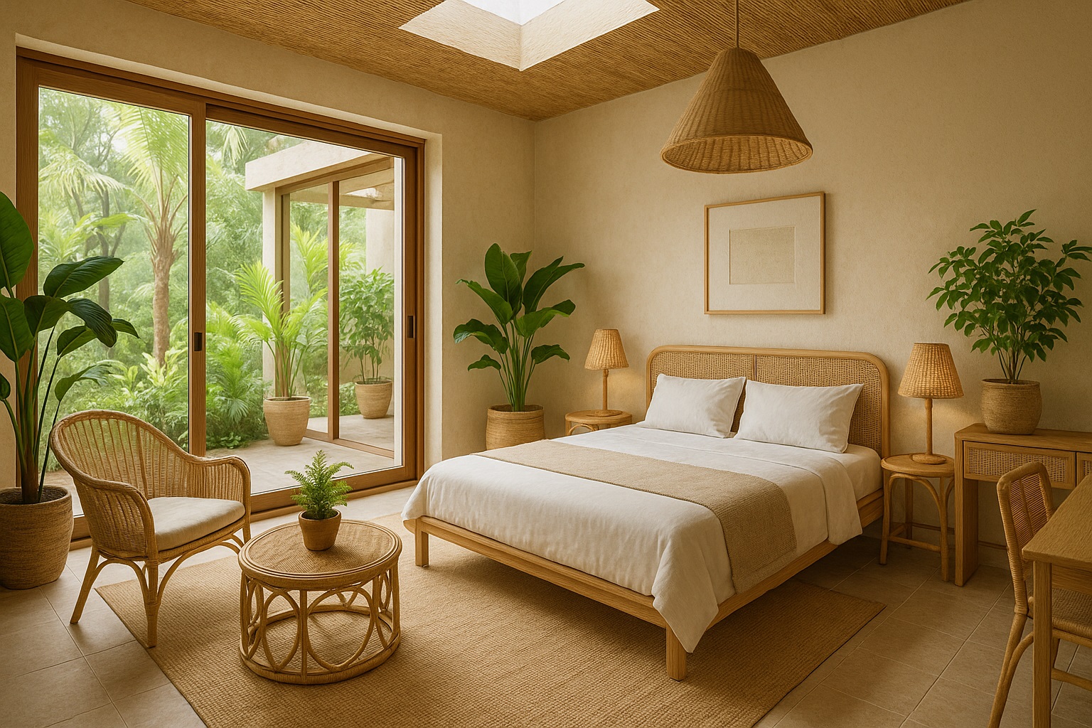Thiết kế nội thất phòng khách sạn xu hướng xanh