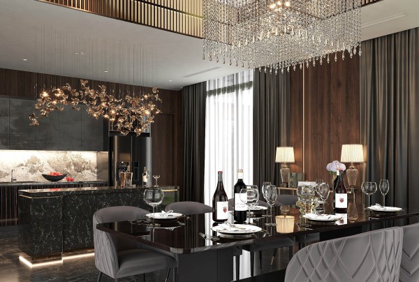 Nội thất phòng ăn biệt thự hiện đại luxury tại Ninh Bình NT25853
