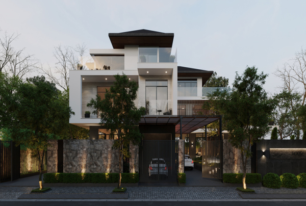Thiết kế biệt thự 3 tầng hiện đại luxury tại Ninh Bình KT25854