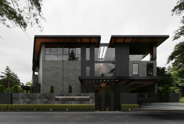 Thiết kế kiến trúc biệt thự 2 tầng hiện đại luxury tại Hải Phòng KT25851