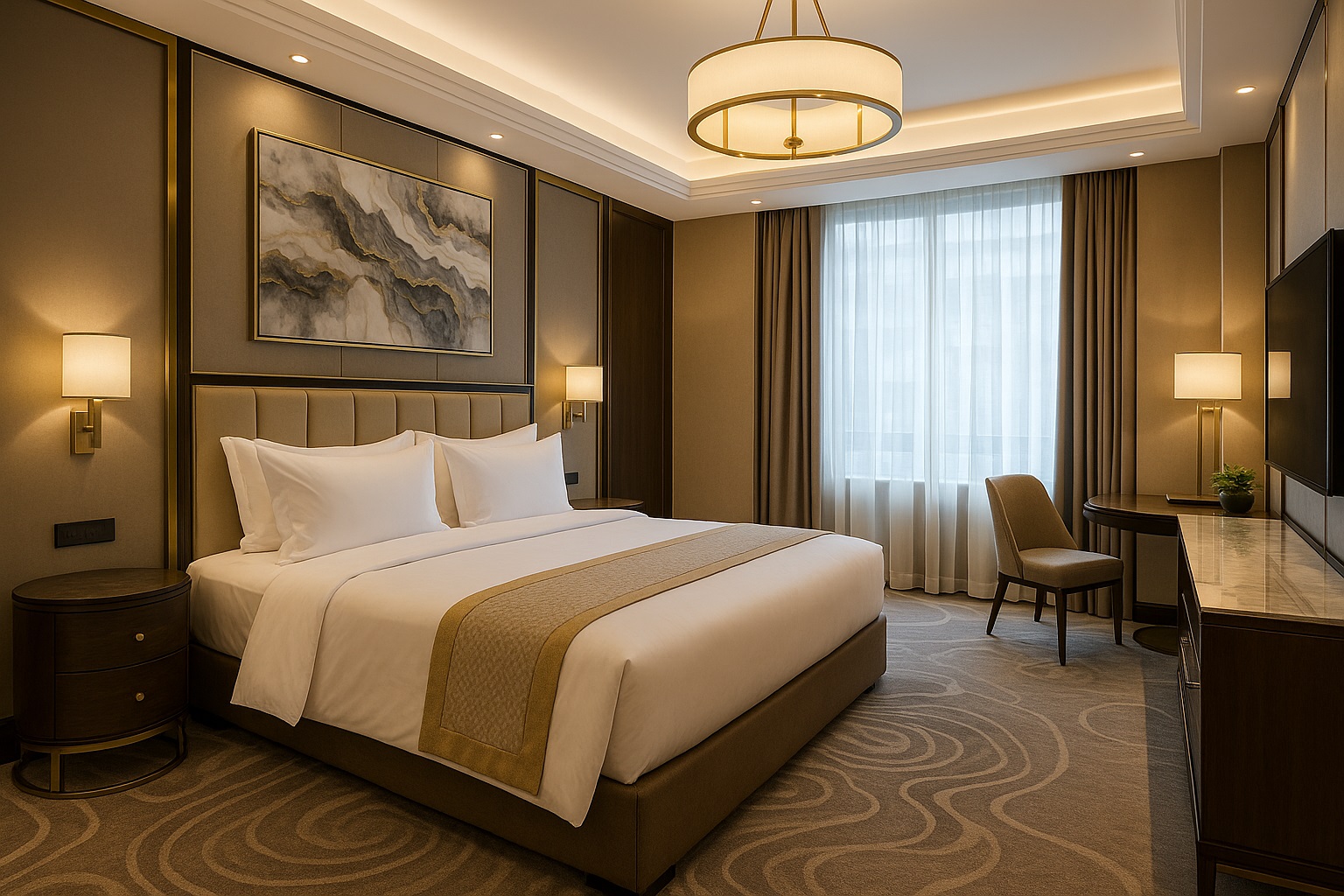 Thiết kế nội thất khách sạn 3 sao phòng ngủ