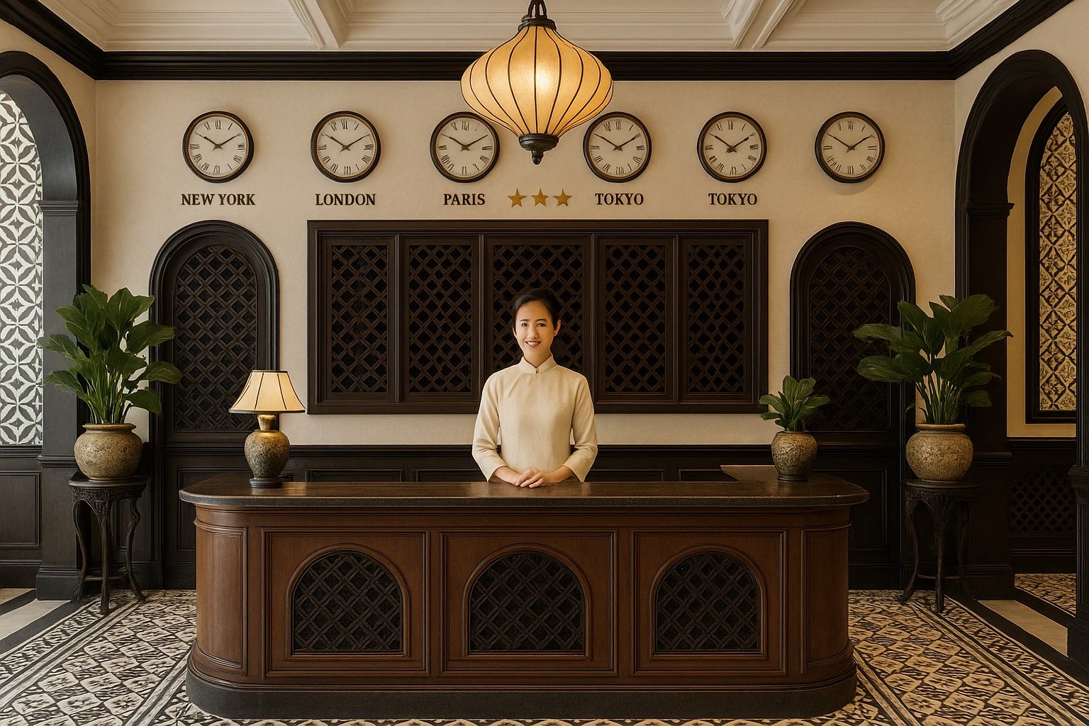 Thiết kế nội thất khách sạn 4 sao phong cách indochine