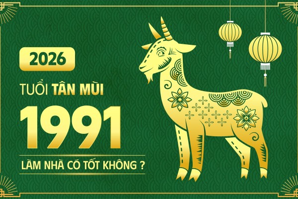 Tuổi Tân Mùi làm nhà năm 2026 có tốt không? Tổng hợp phong thủy chi tiết cho tuổi 1991
