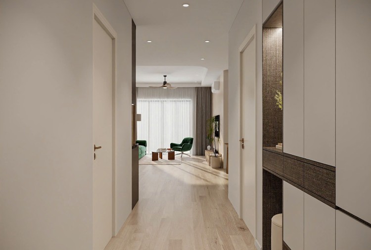 Thiết kế lối vào căn hộ hiện đại Victoria Văn Phú NT25864