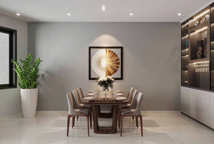Thiết kế nội thất phòng ăn nhà phố hiện đại NT25862