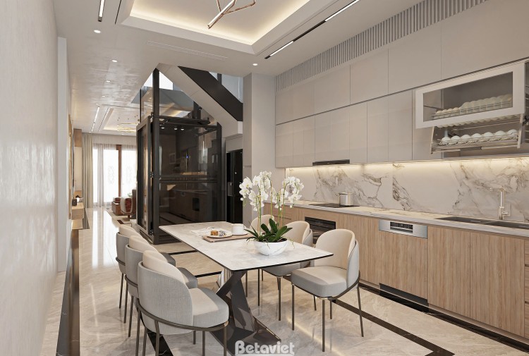 Thiết kế nội thất phòng ăn nhà phố hiện đại NT25863
