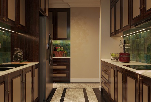 Thiết kế nội thất phòng bếp căn hộ Penthouse Lumi NT25876
