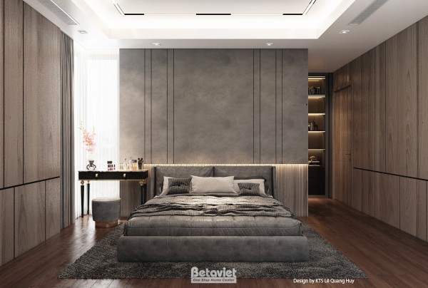 Thiết kế nội thất phòng ngủ biệt thự hiện đại NT25874