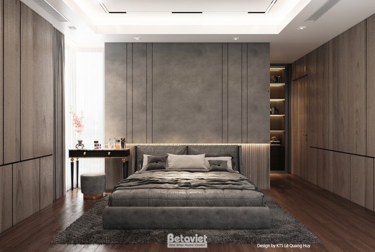 Thiết kế nội thất phòng ngủ biệt thự hiện đại NT25874