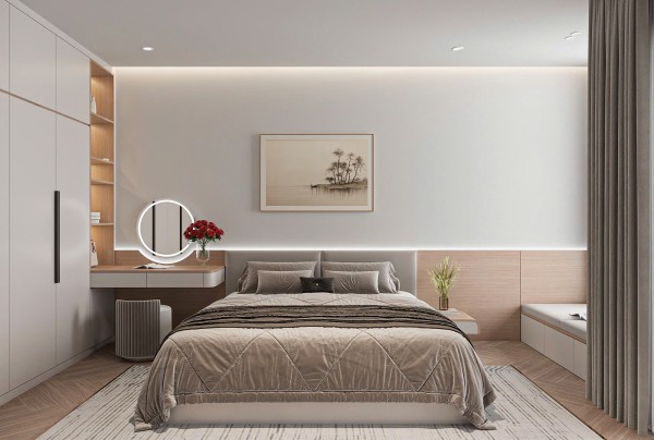 Thiết kế nội thất phòng ngủ nhà phố hiện đại NT25862