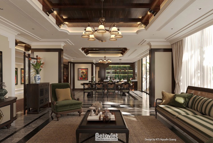 Thiết kế nội thất phòng sinh hoạt chung căn hộ Penthouse Lumi NT25876