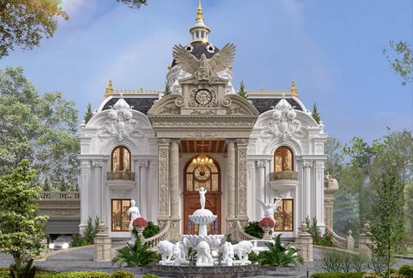 Thiết kế biệt thự 3 tầng phong cách tân cổ điển tại Hà Nội KT25885