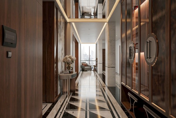 Thiết kế hành lang căn hộ hiện đại Penthouse Lunmi Hà Nội NT25878