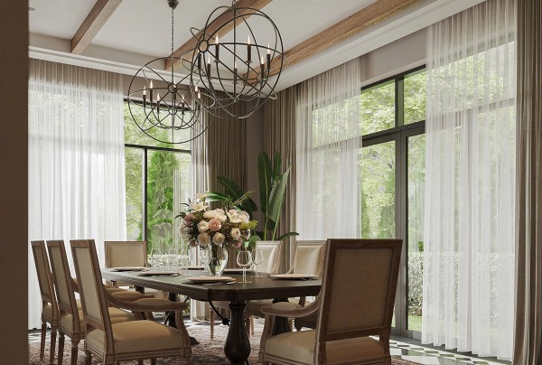 Thiết kế nội thất phòng ăn hiện đại KĐT Bảo Ninh NT25877