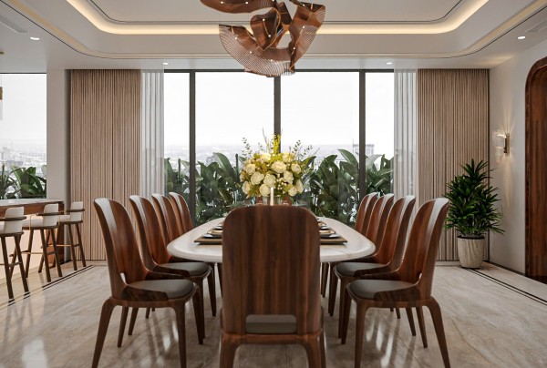 Thiết kế phòng ăn hiện đại Penthouse Lumi Hà Nội NT25878