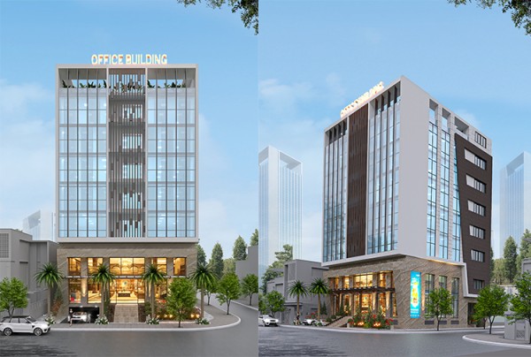 Thiết kế trụ sở văn phòng 7 tầng phong cách hiện đại tại Bắc Ninh KT25886