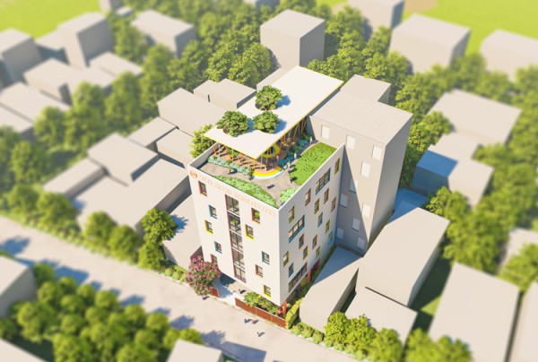 Mẫu thiết kế trường Mầm non Minh Khánh phong cách hiện đại KT25892