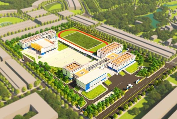 Mẫu thiết kế trường THPT Chuyên Tuyên Quang phong cách hiện đại KT25888