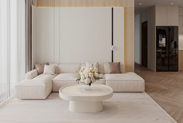 Thiết kế nội thất chung cư hiện đại 3 phòng ngủ Imperia Garden NT25890