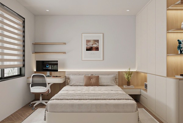 Thiết kế nội thất phòng ngủ chung cư Imperia Garden NT25890