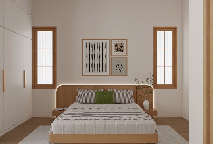 Thiết kế nội thất phòng ngủ nhà phố hiện đại NT25891