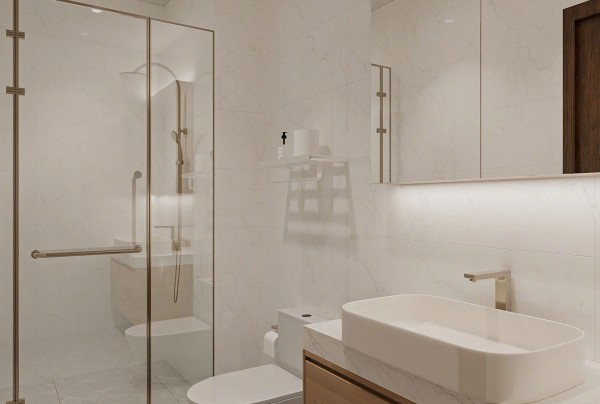 Thiết kế nội thất phòng tắm chung cư Imperia Garden NT25890