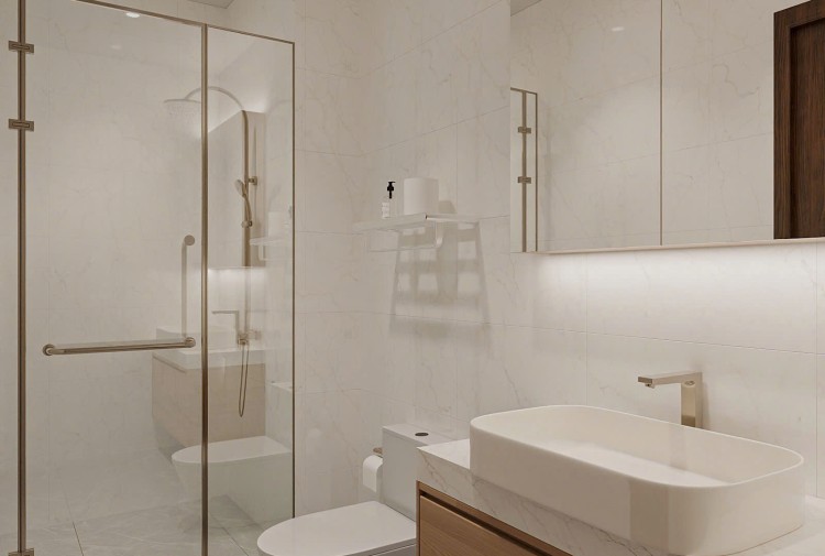 Thiết kế nội thất phòng tắm chung cư Imperia Garden NT25890