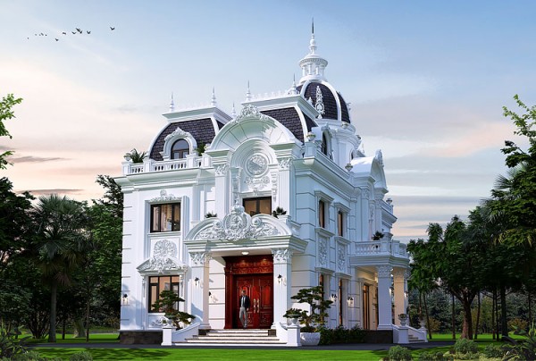 Mẫu thiết kế biệt thự tân cổ điển 2 tầng tại Phú thọ KT2009321