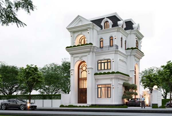 Mẫu thiết kế biệt thự tân cổ điển 3 tầng tại Tuyên Quang KT5004312