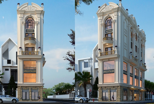 Thiết kế nhà phố kết hợp kinh doanh phong cách tân cổ điển tại Hà Tĩnh KT818170