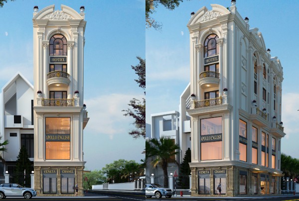 Thiết kế nhà phố kết hợp kinh doanh phong cách tân cổ điển tại Hà Tĩnh KT818170