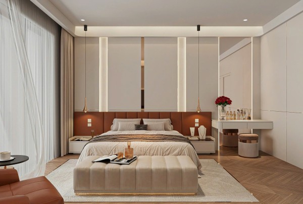 Mẫu nội thất phòng ngủ nhà phố hiện đại tại Bắc Ninh NT26103