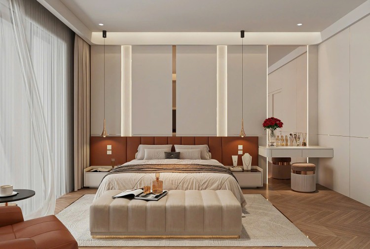 Mẫu nội thất phòng ngủ nhà phố hiện đại tại Bắc Ninh NT26103