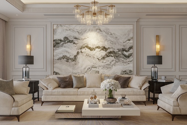 Mẫu thiết kế nội thất phòng khách biệt thự hiện đại NT5500345