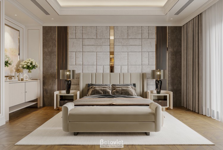 Mẫu thiết kế nội thất phòng ngủ Master biệt thự hiện đại NT5500345