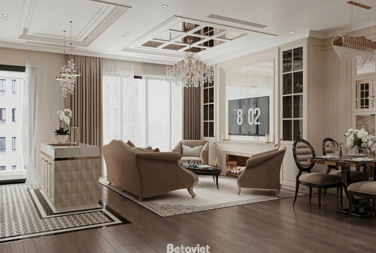Phòng khách hiện đại căn hộ The Nelson Private Residences NT26102