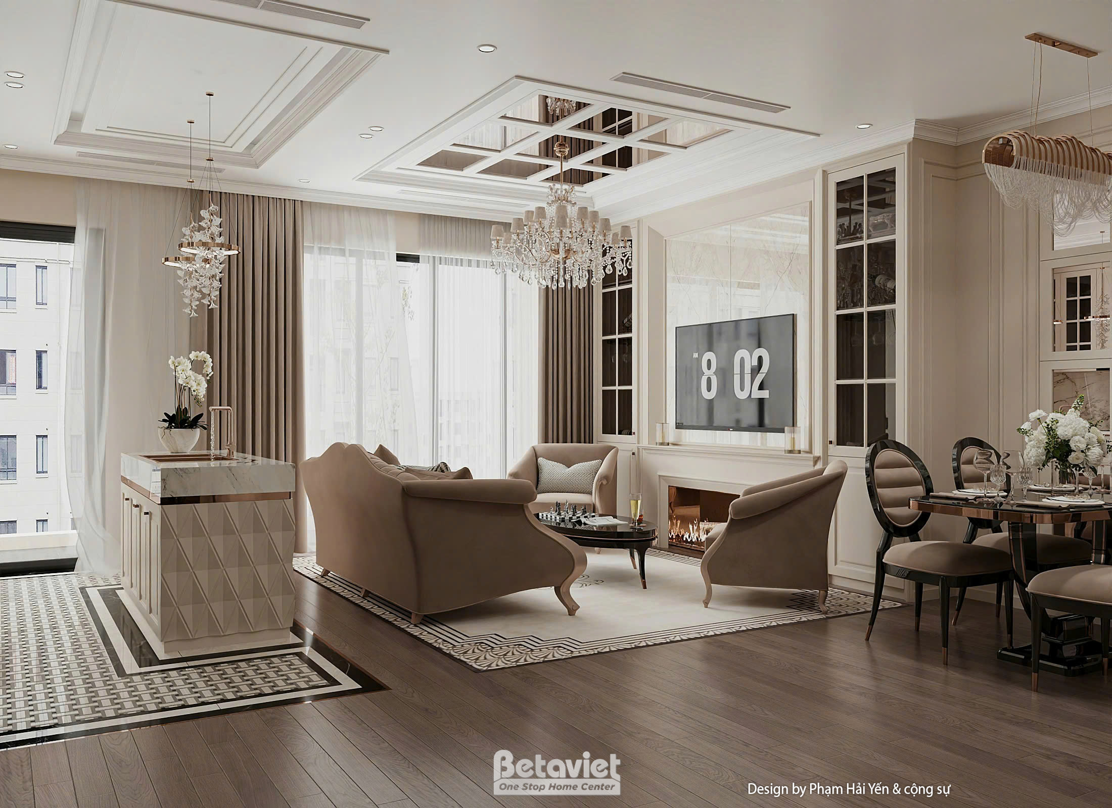 Phòng khách hiện đại căn hộ The Nelson Private Residences NT26102