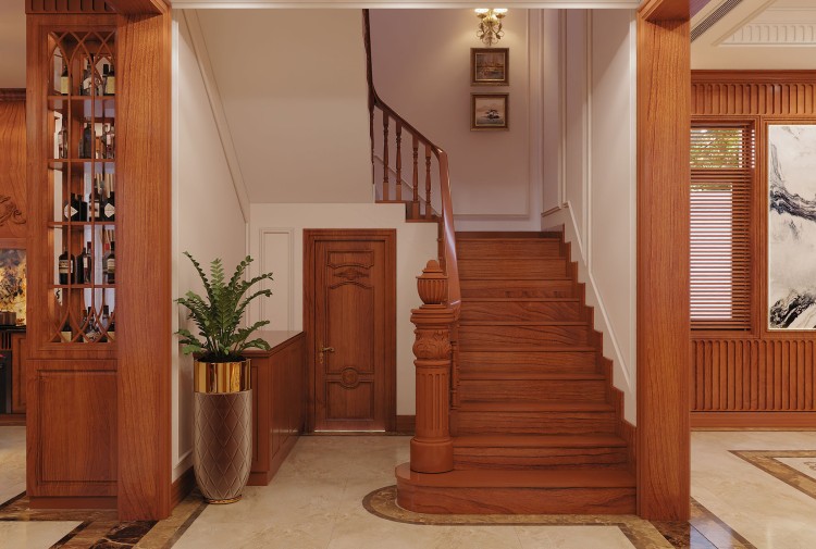 Thiết kế không gian sảnh tân cổ điển biệt thự NT2009134