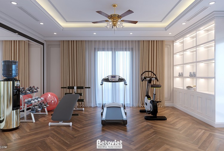 Thiết kế nội thất phòng gym biệt thự hiện đại NT2009288
