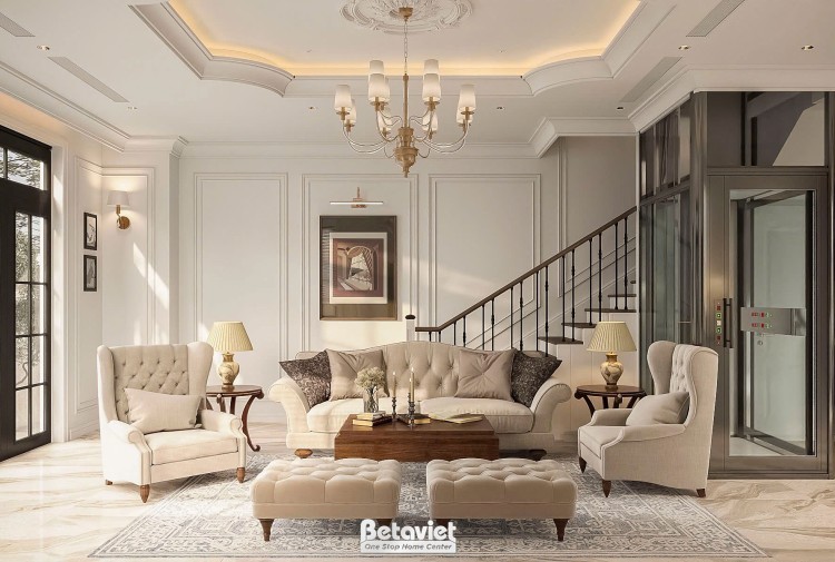 Thiết kế nội thất phòng khách biệt thự hiện đại NT2009437